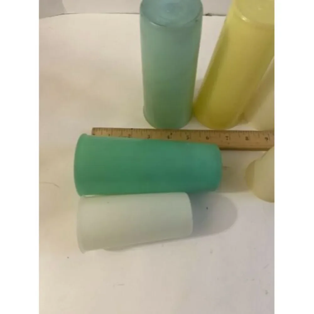 Vintage  Skinny Tupperware Pastel Tumblers‎ Lot Of 8